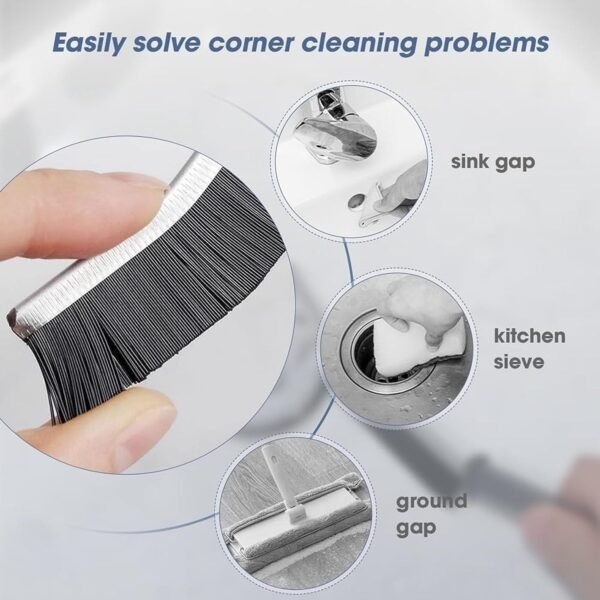 Multifunctional Dead Corner Cleaning Brush for Tiles, Bathroom, Kitchen, Toilet, Window Slots - Gap Cleaning Brush - Image 3