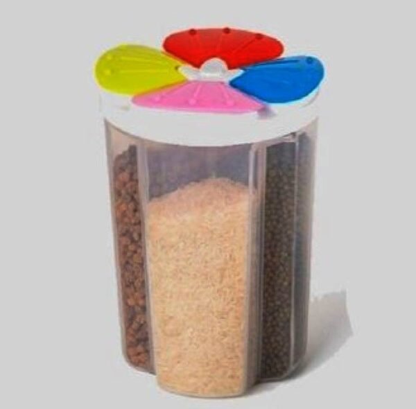 4 Section Storage Container for Grocery, Fridge Storage