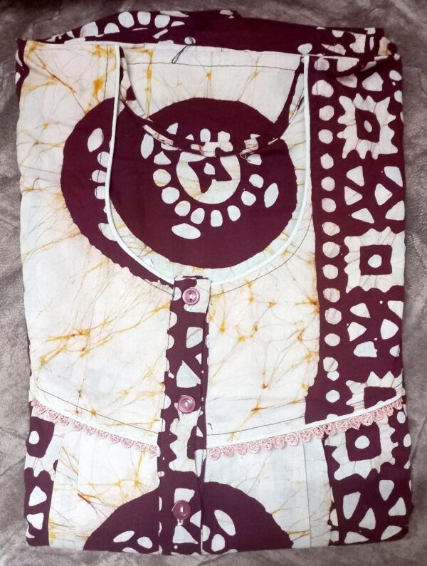 Pure Cotton Nighty (XL)with Bathik Design