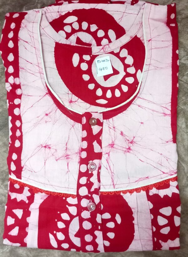 Pure Cotton Nighty (XL) with Bathik design